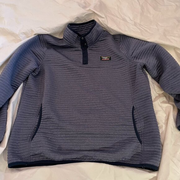 Women's Blue L.L. Bean Classic Fleece Pullover Size XL - Picture 1 of 8